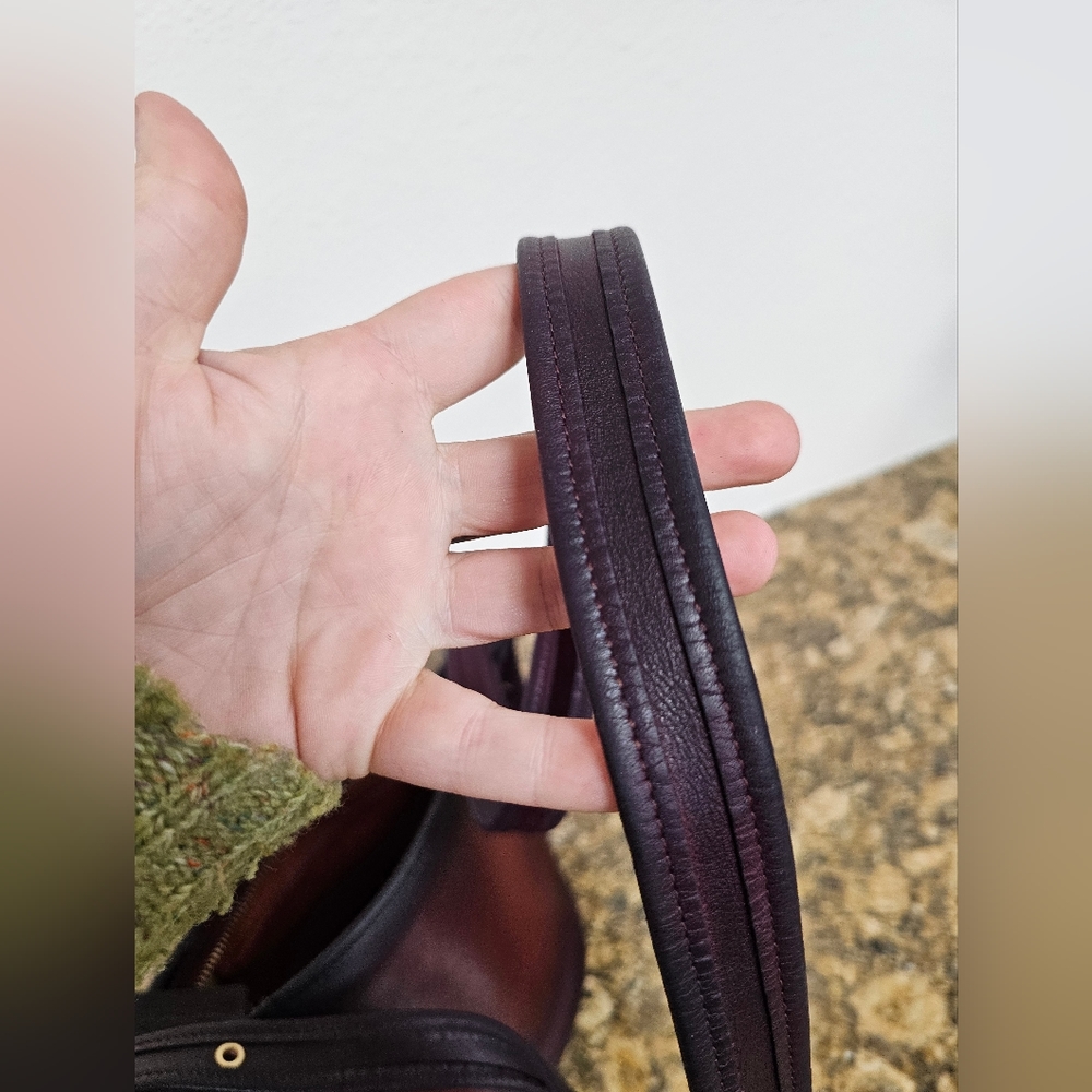 Recycled Riot Vintage Coach Maggie dyed in luscious warm red and purple patina - Picture 12 of 16